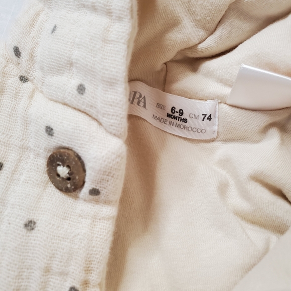 Zara Baby (6-9M) Muslin Polks Dot Jacket - Picture 5 of 5